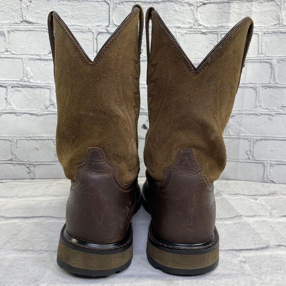 Ariat Groundbreaker Pull On Steel Toe 9 D Brown Round Toe 10014241 Work Boots - Picture 6 of 14